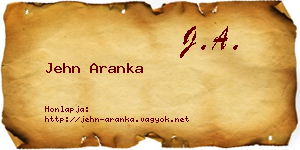 Jehn Aranka névjegykártya